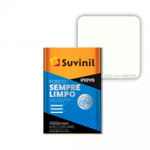 Tinta Lavável Fosco Sempre Limpo 18 Suvinil Cor Branco