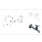 Torneira de Parede para Pia / Tanque One Celite