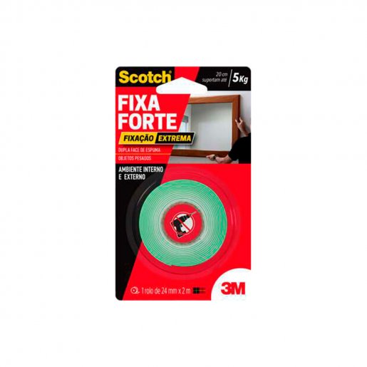 Fita Dupla Face Scotch® Fixa Forte Fixação Extrema 3M