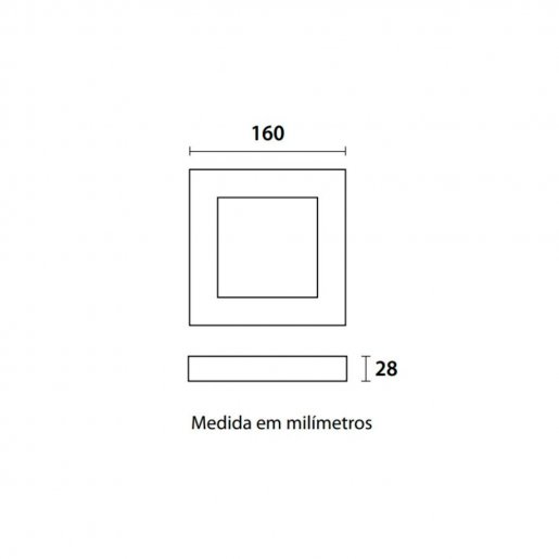 Painel LED Sobrepor Slim Quadrado 17cm 4100k Blumenau