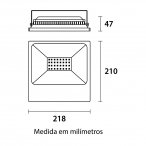 Refletor LED Slim 100W 6000k Blumenau