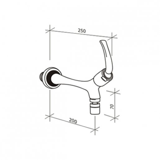 Torneira para Cozinha de Parede Pratika Fabrimar