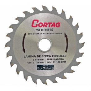 Lâminas de Serra Circular Ø 110 mm 24 dentes Cortag