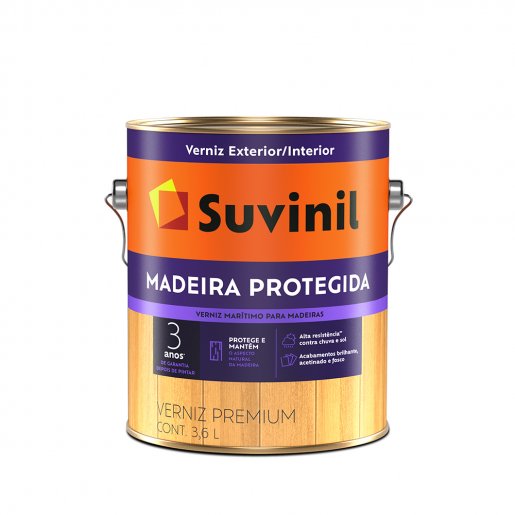 Suvinil Verniz Madeira Protegida Brilhante 3,6 Litros