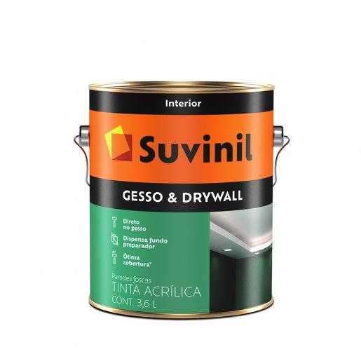 Suvinil Gesso e Drywall Fosco 3,6 Litros