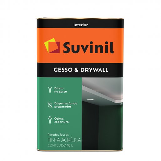 Suvinil Gesso e Drywall Fosco 18 Litros