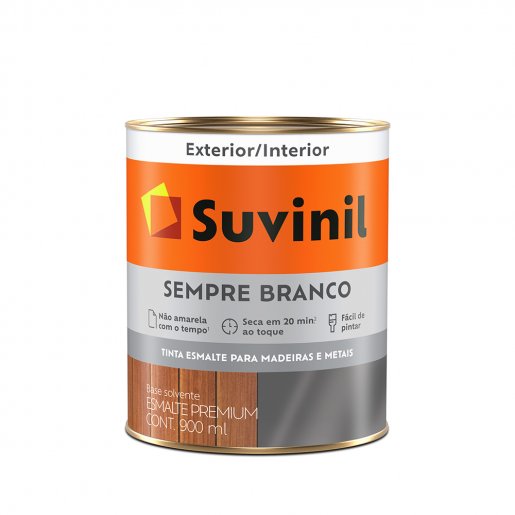 Suvinil Esmalte Sempre Branco Fosco 0,9 Litros