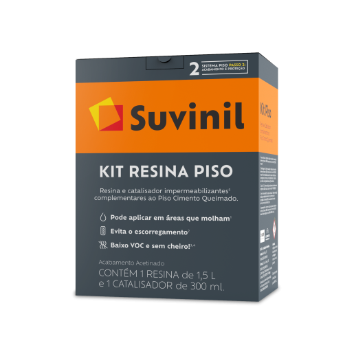 Suvinil Kit Resina Piso Acetinado 1,8 Litros