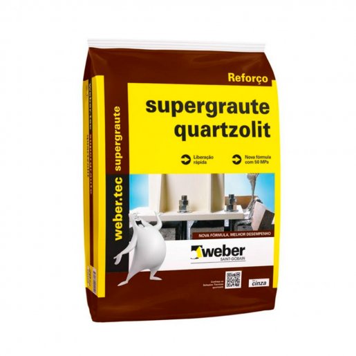 Argamassa de Alta Resistência Supergraute 25kg Quartzolit