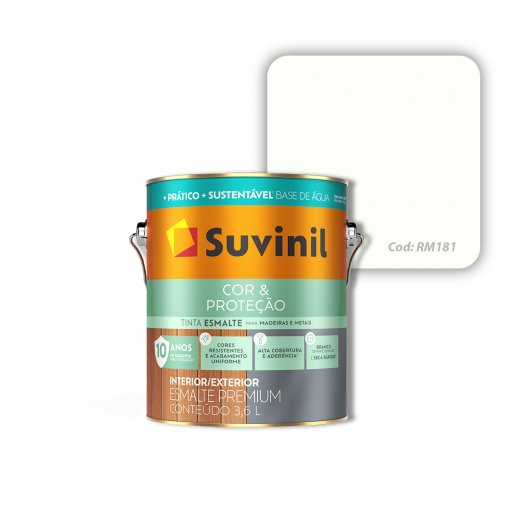 Tinta Esmalte Base De Água Cor E Proteção 3.6L Branco