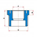 Bucha de Redução Roscável 1.1/2" x 3/4" Tigre