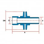 Adaptador Soldável com Flanges Livres para Caixa d’Água 85x 3" Tigre