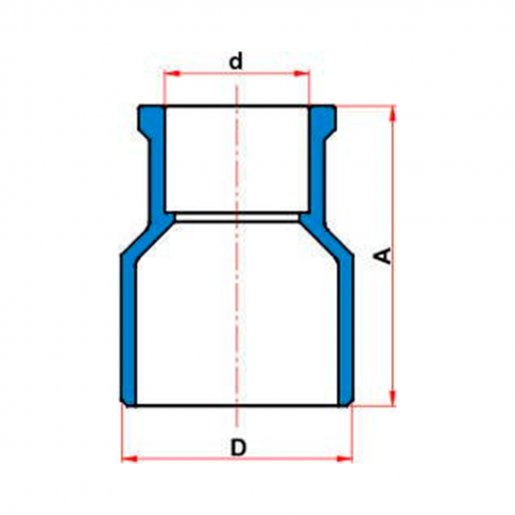 Bucha de Redução Soldável Longa 50x32mm Tigre