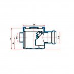 Caixa Sifonada Quadrada Montada c/ Grelha e Porta Grelha DN 100x100x50 (com 3 entradas) Tigre