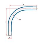 Curva 90º Eletroduto Roscável Longa 1.1/2" Tigre