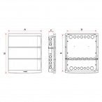 Quadro Distribuição Slim 32 disjuntores  sem Barramento Tigre