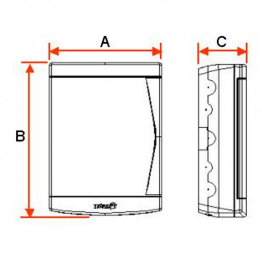 Quadro Distribuição Sobrepor 12/16 disjuntores sem Barramento Tigre