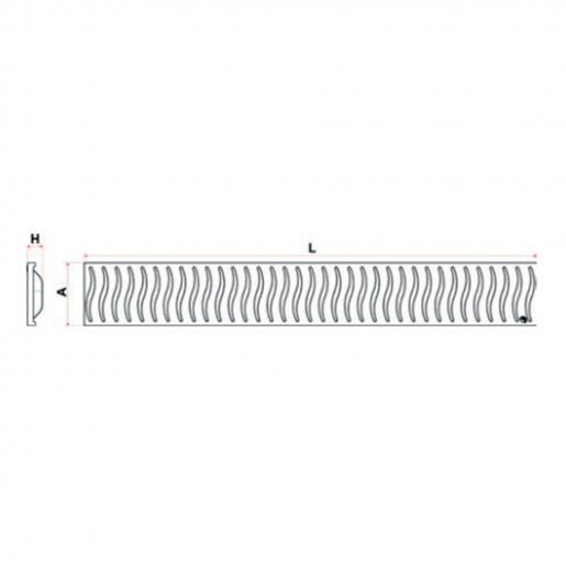 Ralo Linear Grelha 90cm Flat Tigre