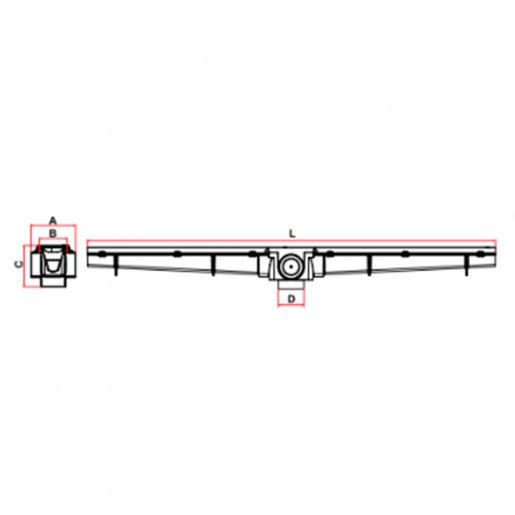 Ralo Linear Invisível 70cm BrancoTigre